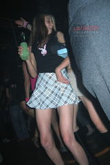 Party girl upskirt. She is dancing 
